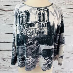 Jane Ashley NOTRE DAME KNIT 3/4 SLEEVE Shirt